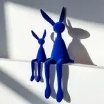 Homeko Nordic Abstract Rabbit Sculptures