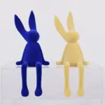 Homeko Nordic Abstract Rabbit Sculptures