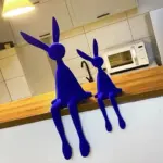Homeko Nordic Abstract Rabbit Sculptures