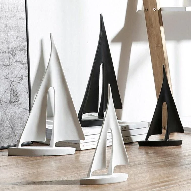 Homeko Nordic Abstract Sailboat Sculpture -