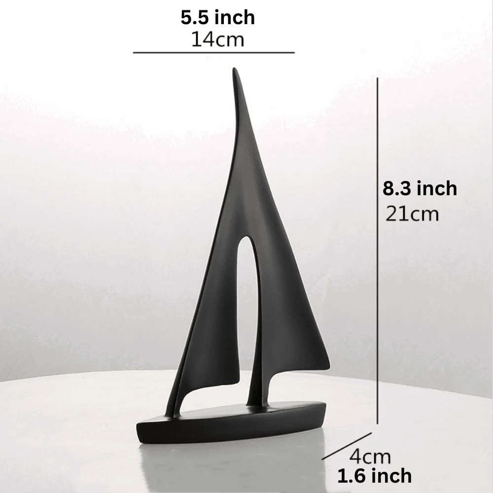 Homeko Nordic Abstract Sailboat Sculpture -