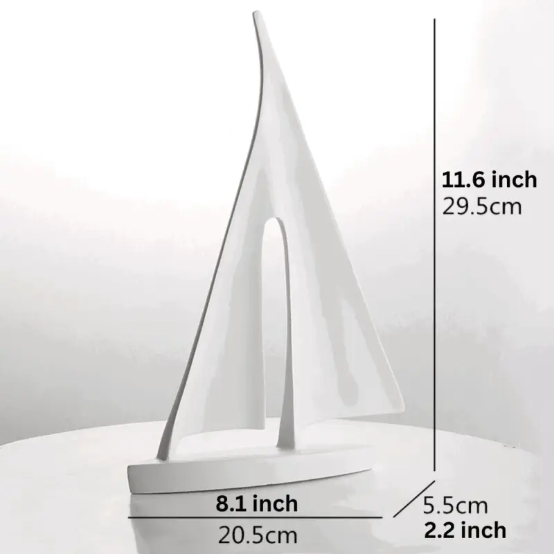 Homeko Nordic Abstract Sailboat Sculpture