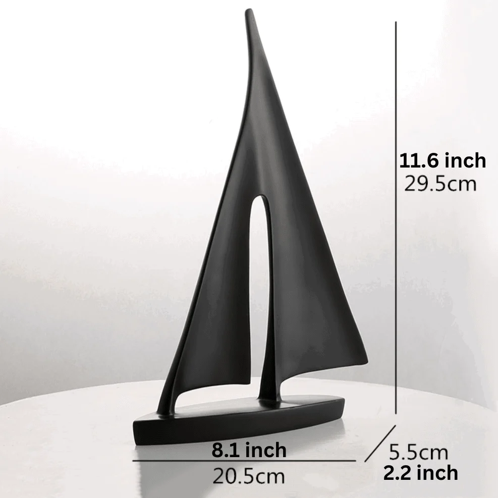 Homeko Nordic Abstract Sailboat Sculpture -