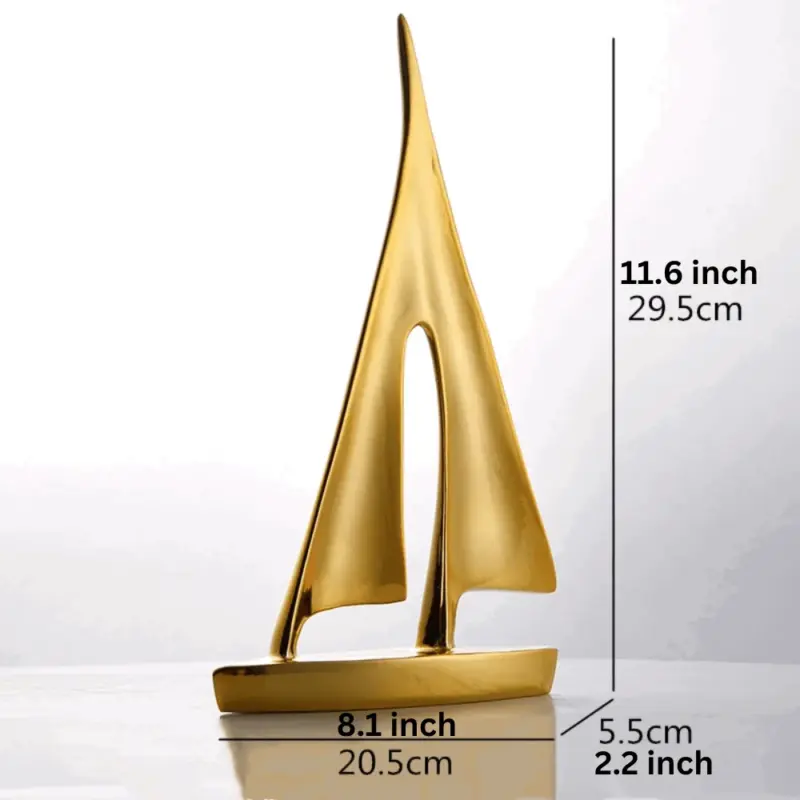 Homeko Nordic Abstract Sailboat Sculpture
