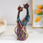 Homeko Nordic Cat Sculptures Set of 2