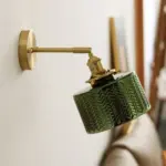 Homeko Nordic Green Glass Wall Sconce