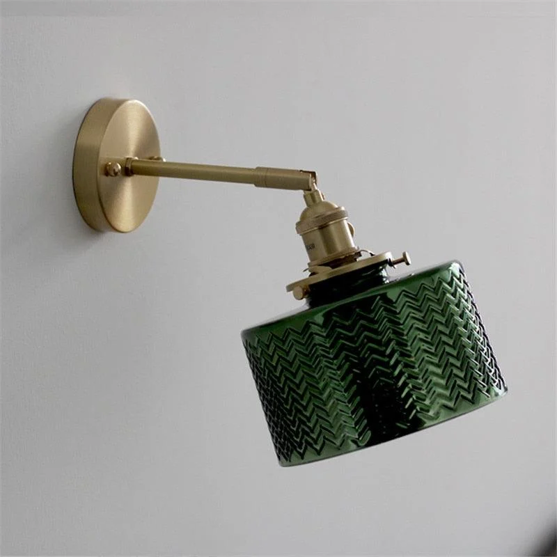 Homeko Nordic Green Glass Wall Sconce -