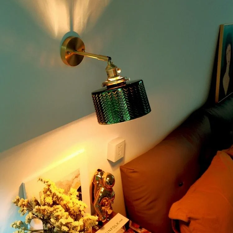 Homeko Nordic Green Glass Wall Sconce -