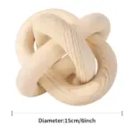 Homeko Nordic Hand Carved Wooden Chain Link Ball