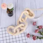 Homeko Nordic Hand Carved Wooden Chain Link Rope
