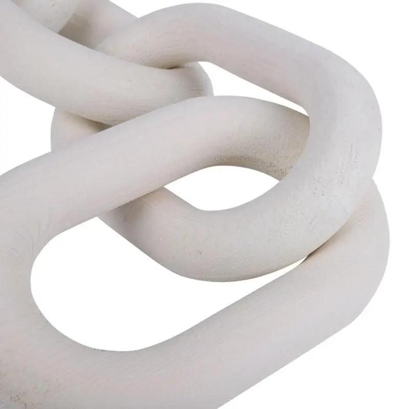 Homeko Nordic Hand Carved Wooden Chain Link Rope