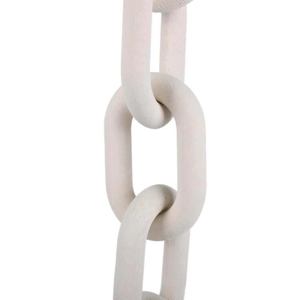 Homeko Nordic Hand Carved Wooden Chain Link Rope -