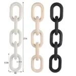 Homeko Nordic Hand Carved Wooden Chain Link Rope