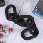 Homeko Nordic Hand Carved Wooden Chain Link Rope