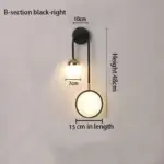 Homeko Nordic Headboards Round Ball Wall Lamp