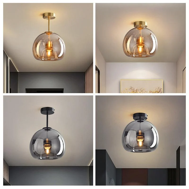 Homeko Nordic Minimalist Dome Glass Ceiling Light -