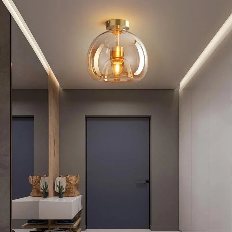 Homeko Nordic Minimalist Dome Glass Ceiling Light -
