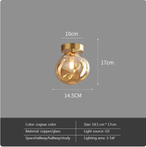 Homeko Nordic Minimalist Dome Glass Ceiling Light -