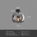Homeko Nordic Minimalist Dome Glass Ceiling Light