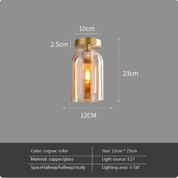 Homeko Nordic Minimalist Dome Glass Ceiling Light -