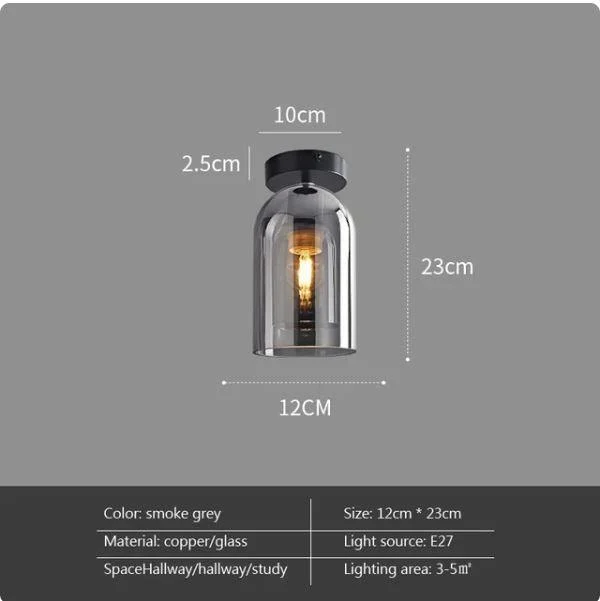 Homeko Nordic Minimalist Dome Glass Ceiling Light -