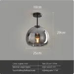 Homeko Nordic Minimalist Dome Glass Ceiling Light