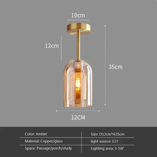 Homeko Nordic Minimalist Dome Glass Ceiling Light -
