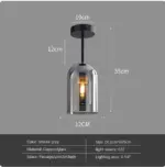 Homeko Nordic Minimalist Dome Glass Ceiling Light