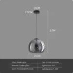 Homeko Nordic Minimalist Dome Glass Ceiling Light