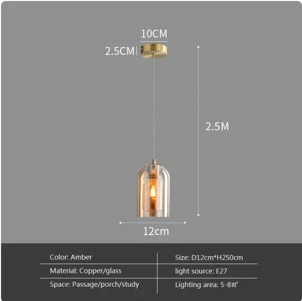 Homeko Nordic Minimalist Dome Glass Ceiling Light -