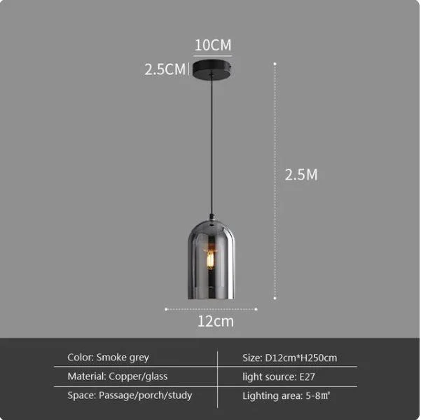 Homeko Nordic Minimalist Dome Glass Ceiling Light -