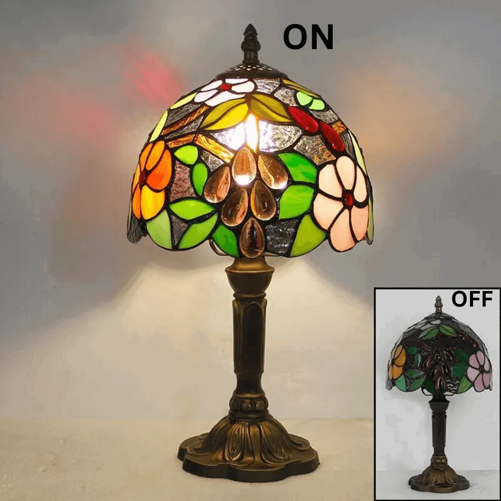 Homeko Nordic Stained Glass Table Lamp -