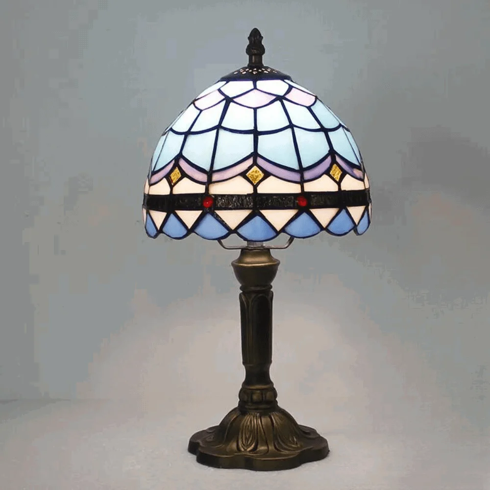 Homeko Nordic Stained Glass Table Lamp -