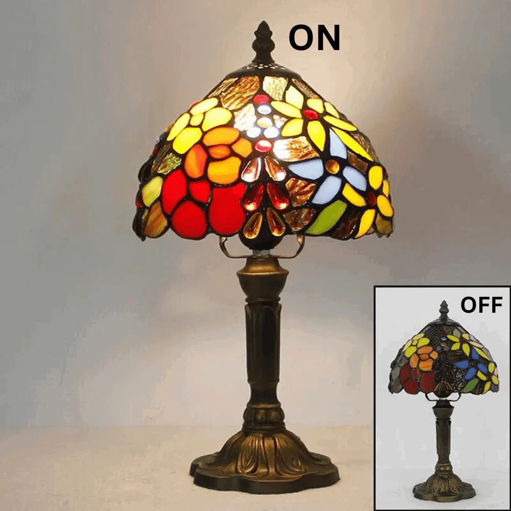 Homeko Nordic Stained Glass Table Lamp -