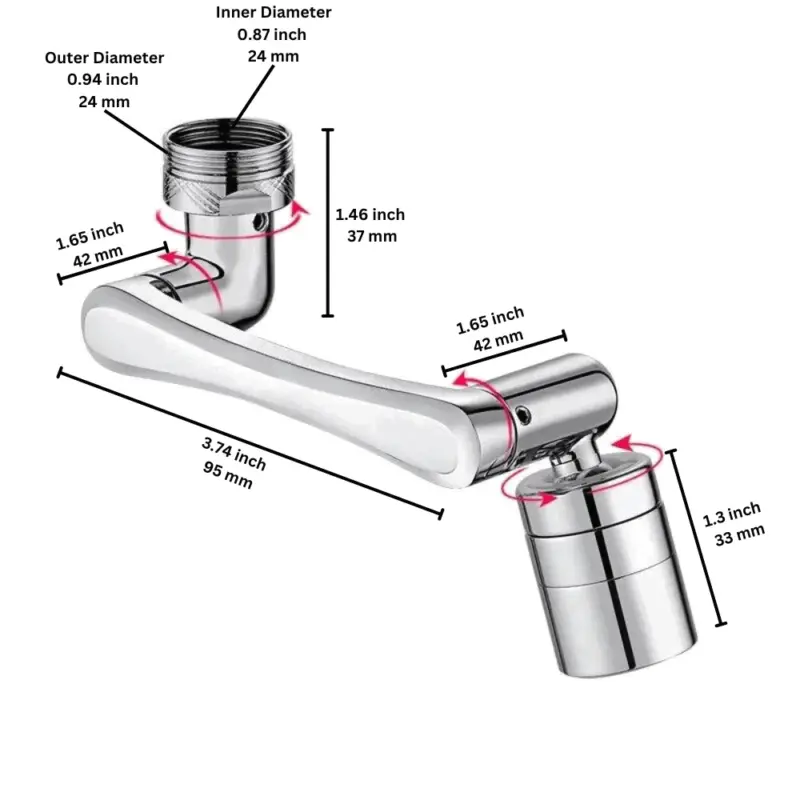 Homeko Nordic Stainless Steel Universal Faucet Extender