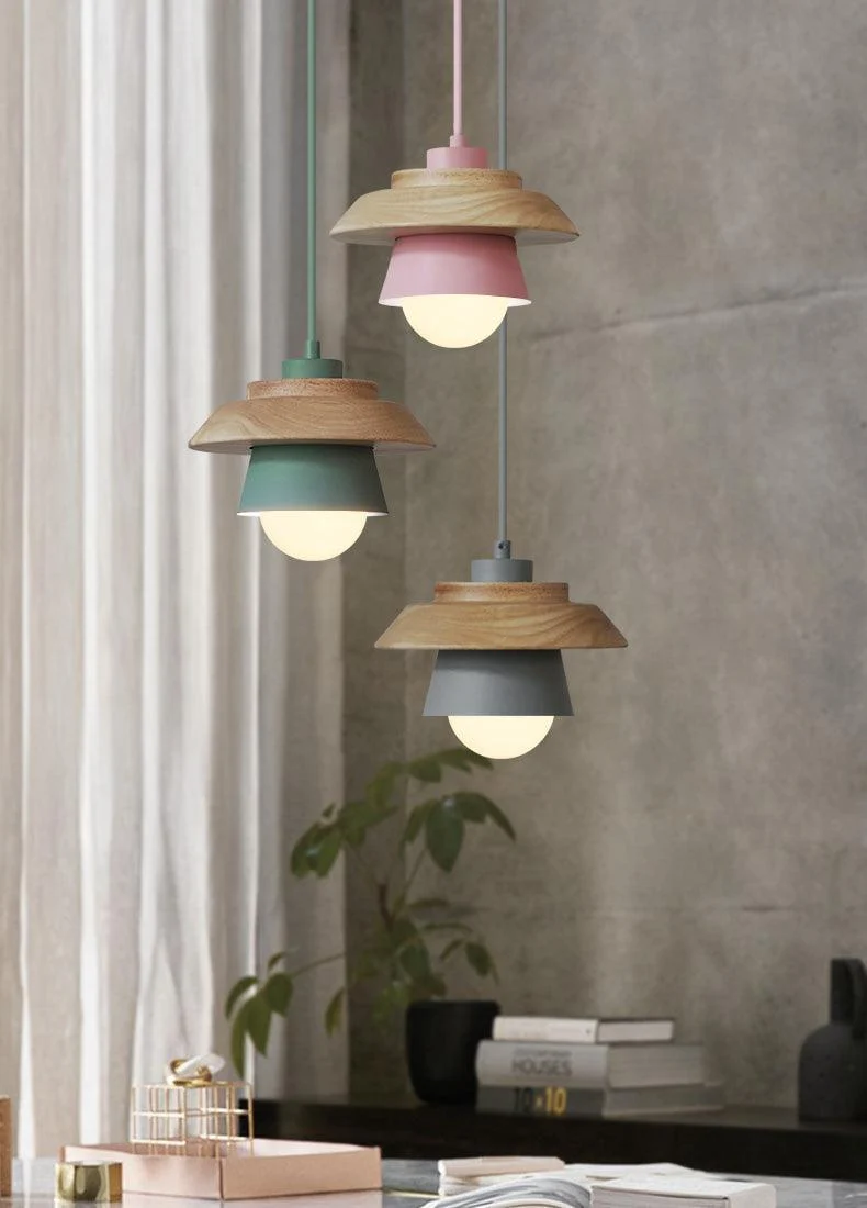 Homeko Nordic Wood Pendant Light -