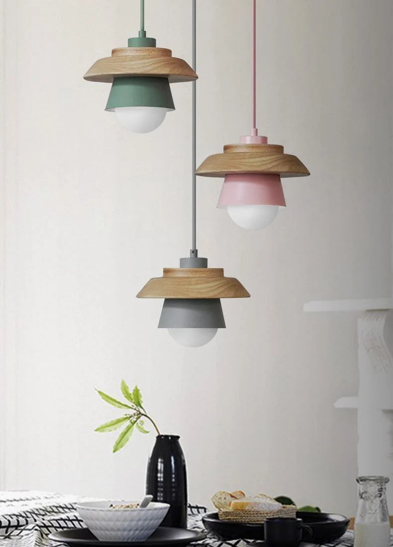 Homeko Nordic Wood Pendant Light -