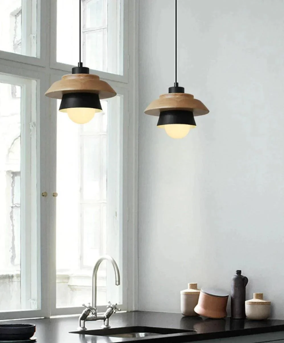 Homeko Nordic Wood Pendant Light -