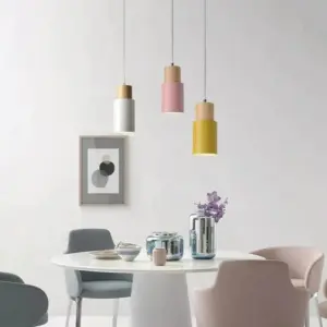 Homeko Nordic Wooden Base Pendant Light