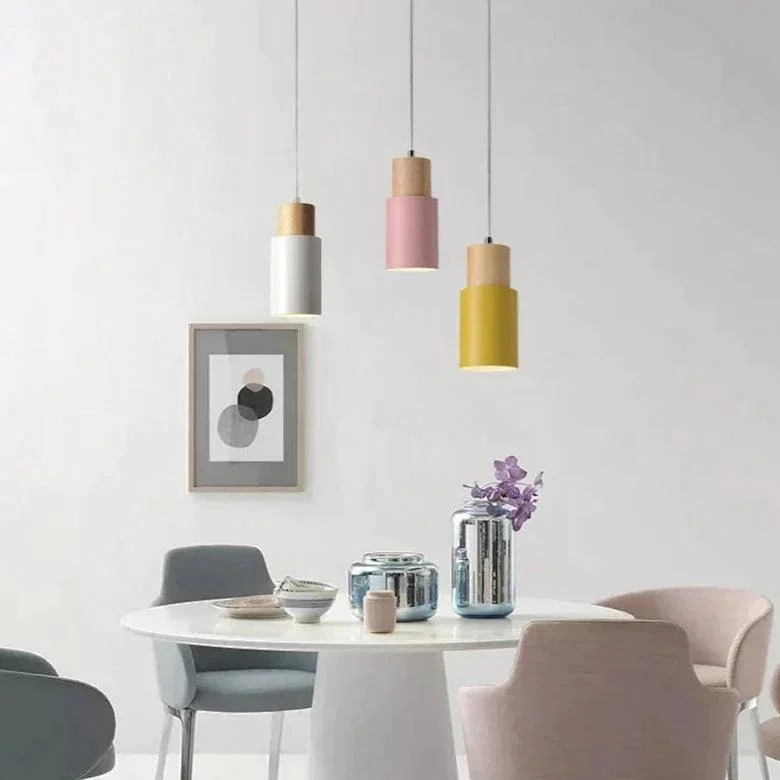 Homeko Nordic Wooden Base Pendant Light -