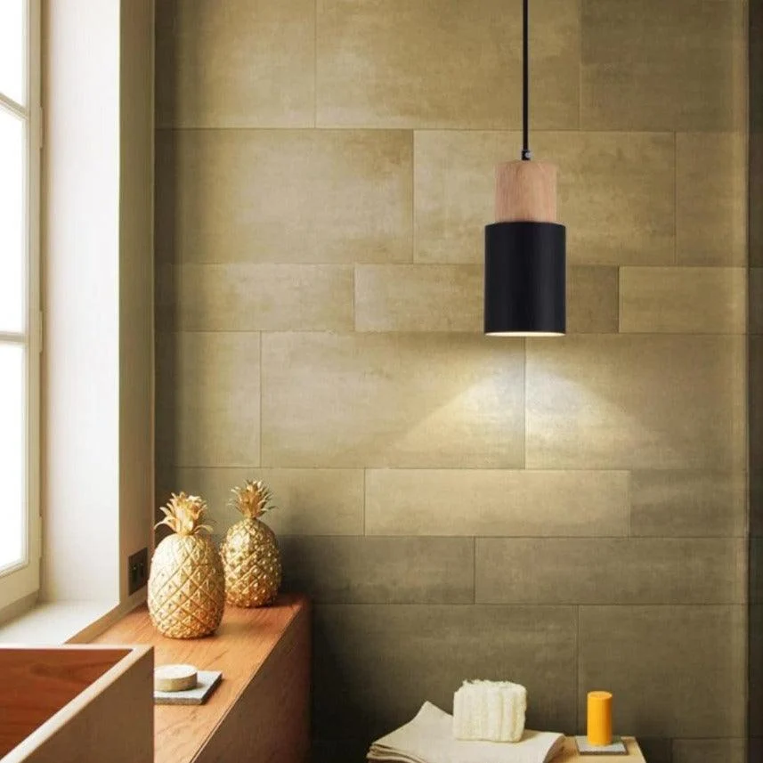 Homeko Nordic Wooden Base Pendant Light -