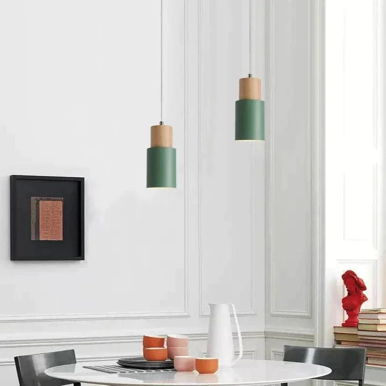 Homeko Nordic Wooden Base Pendant Light -