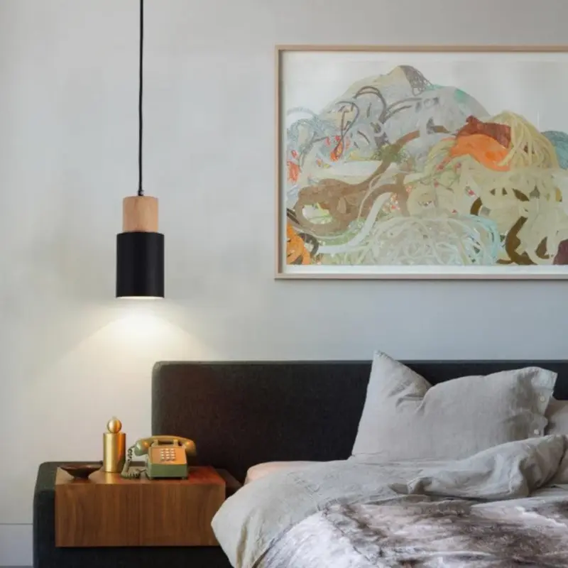 Homeko Nordic Wooden Base Pendant Light