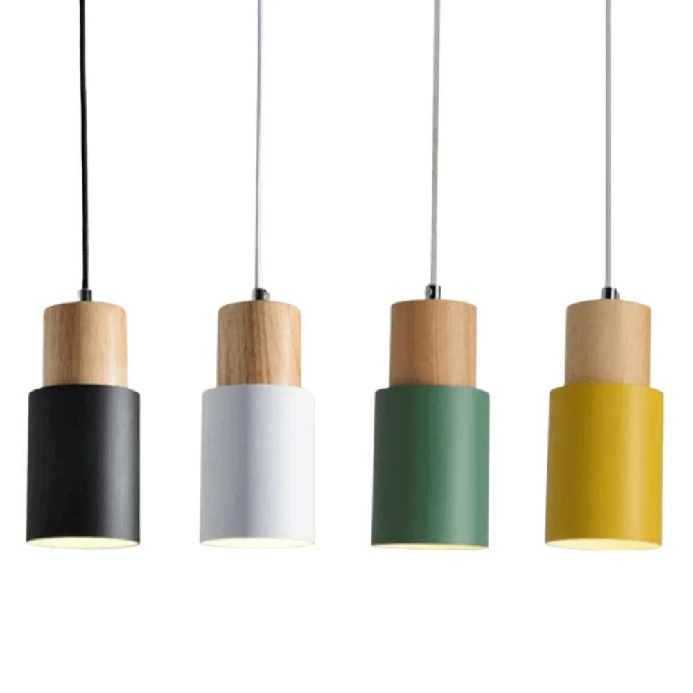 Homeko Nordic Wooden Base Pendant Light -