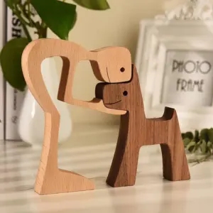 Homeko Nordic Wooden Dog Sculptures