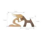 Homeko Nordic Wooden Dog Sculptures
