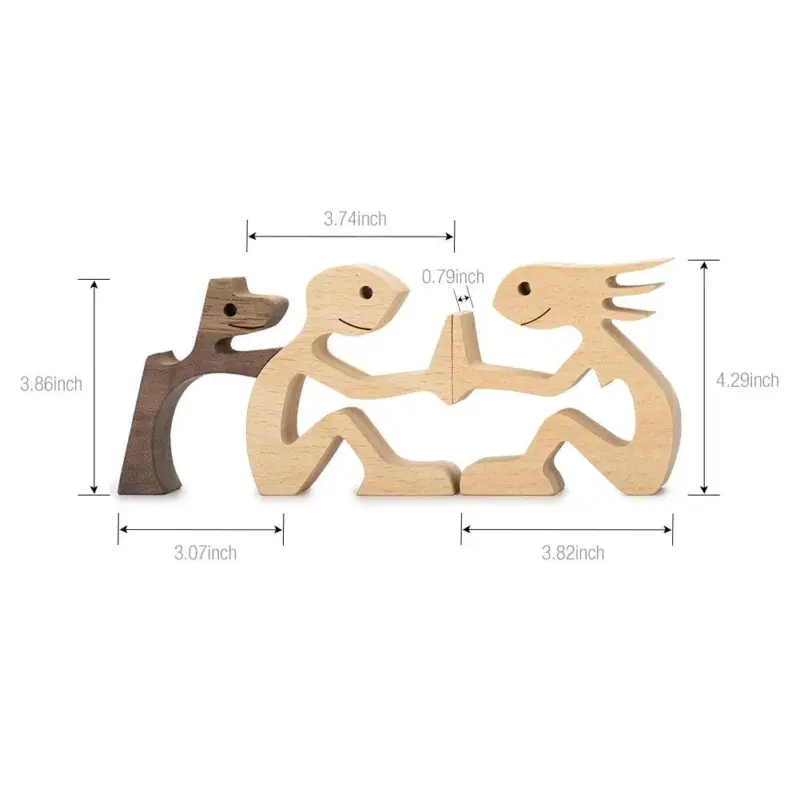 Homeko Nordic Wooden Dog Sculptures
