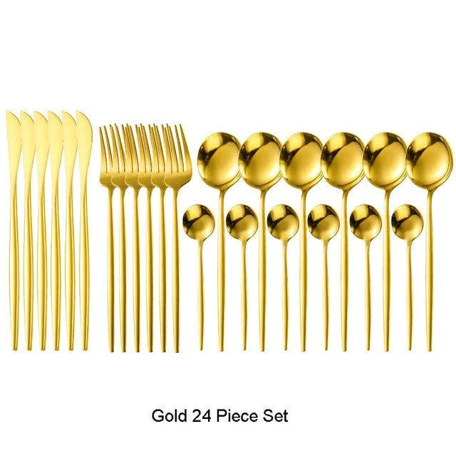 Homeko Of Food 24-piece Stainless Steel Cutlery Set, Paris -