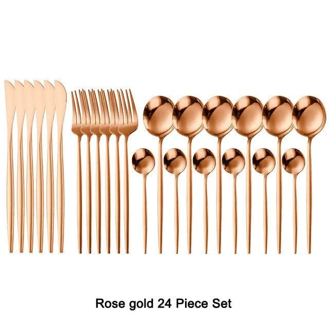 Homeko Of Food 24-piece Stainless Steel Cutlery Set, Paris -
