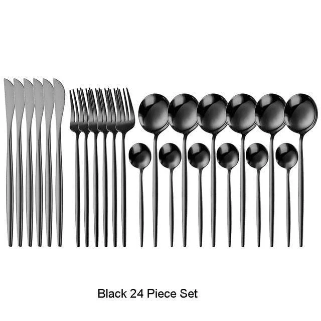 Homeko Of Food 24-piece Stainless Steel Cutlery Set, Paris -